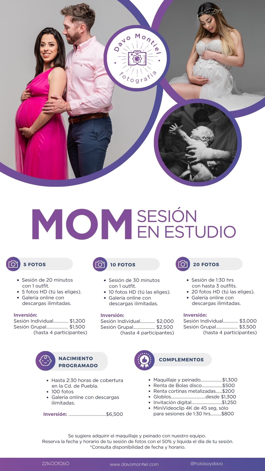 Sesión de embarazo en Puebla con fotografía profesional de maternidad